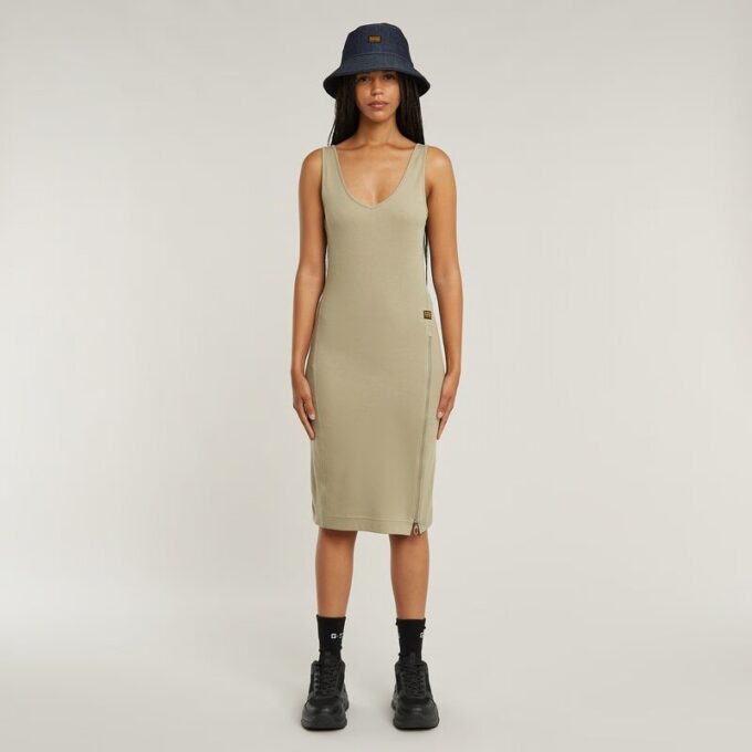 Asymmetric Zip Dress