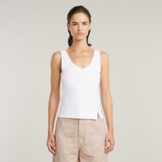 Asymmetrical Zip Slim Tank Top