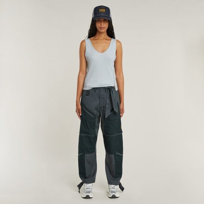 Asymmetrical Zip Slim Tank Top