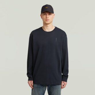 Back Embro Text Loose T-Shirt