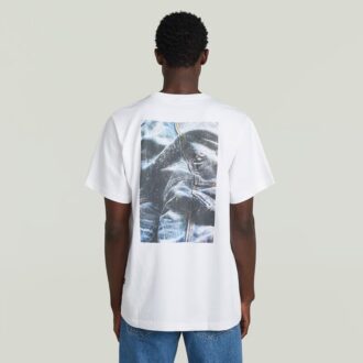 Back Photo Print Loose T-Shirt