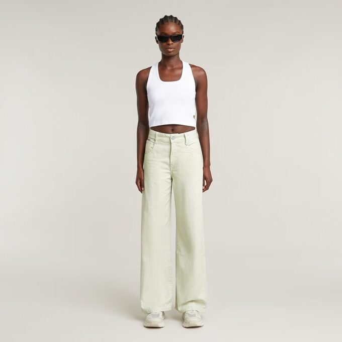 Back Snap Slim Cropped Top