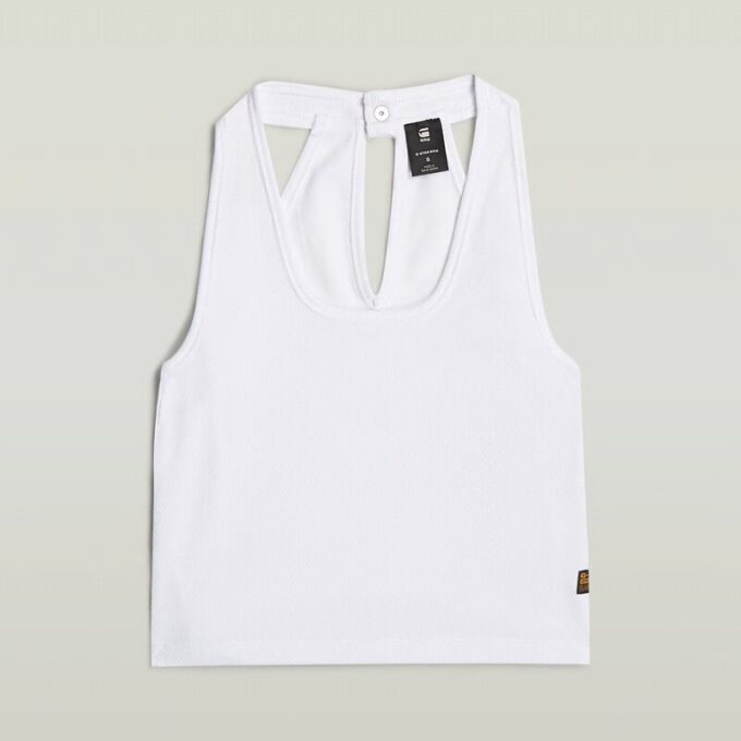 Back Snap Slim Cropped Top