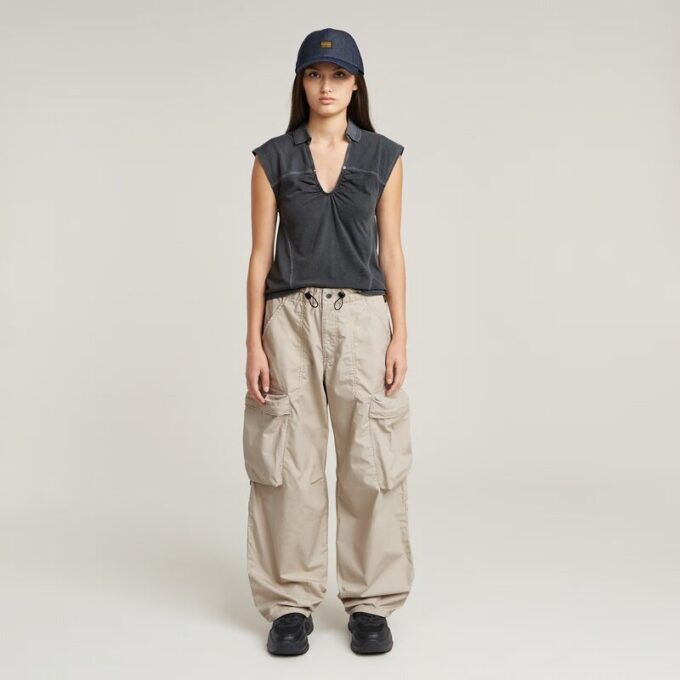 Balloon Cargo High Waist Pants