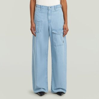 Belted Cargo Loose Jeans