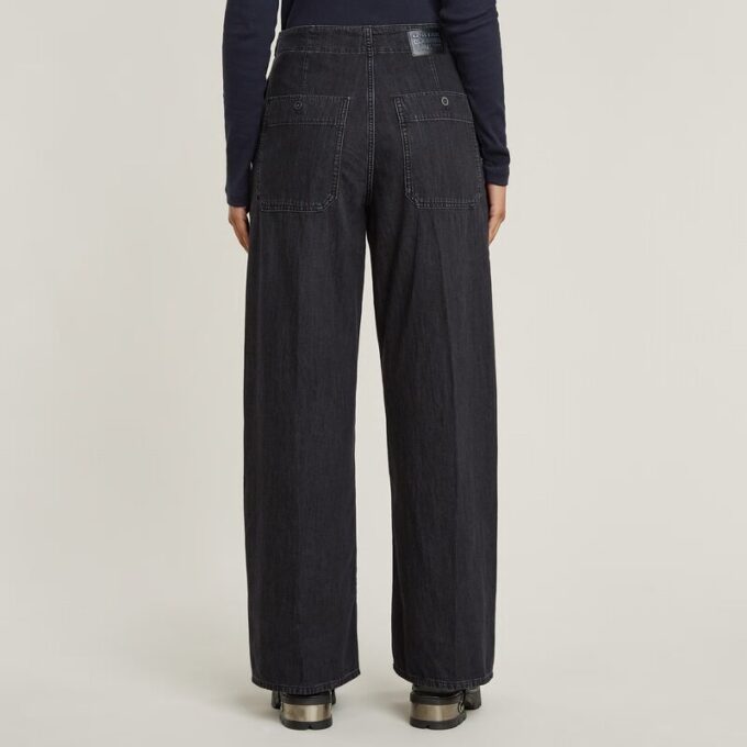 Belted Cargo Loose Jeans