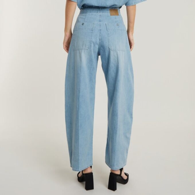 Belted Cargo Loose Jeans