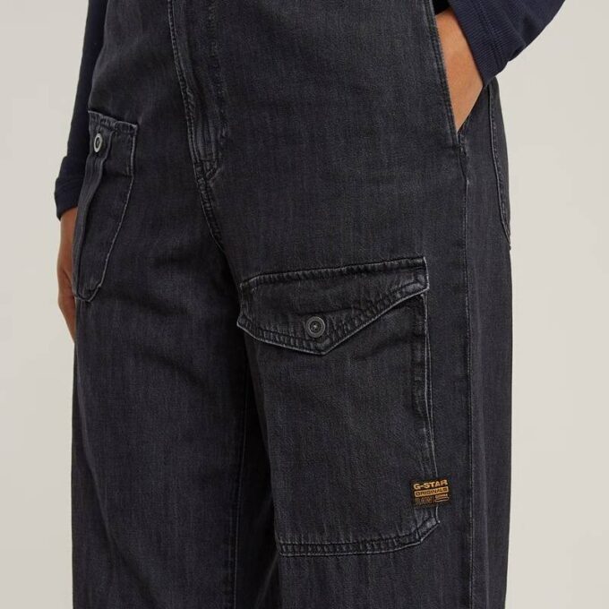 Belted Cargo Loose Jeans