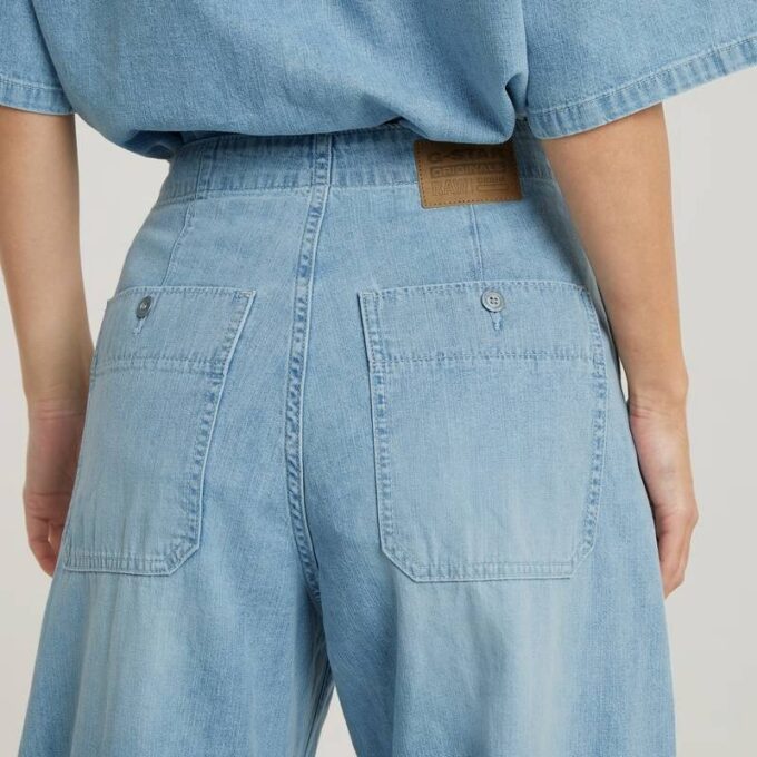 Belted Cargo Loose Jeans