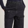 Belted Cargo Loose Jeans