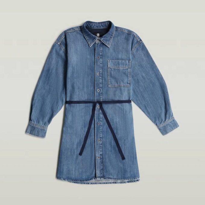 Belted Oversized Denim Dress