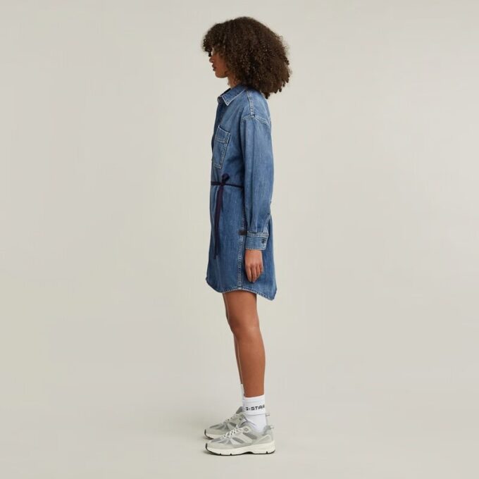 Belted Oversized Denim Dress