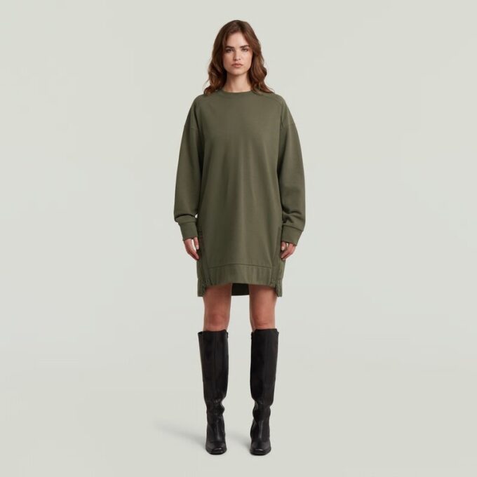 Biker Zip Sweater Dress