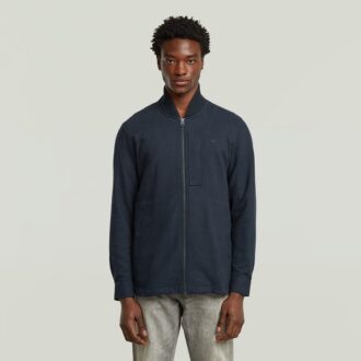 Bomber Collar Zip Overshirt