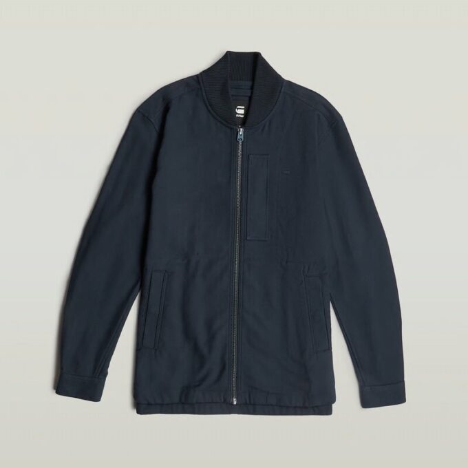 Bomber Collar Zip Overshirt