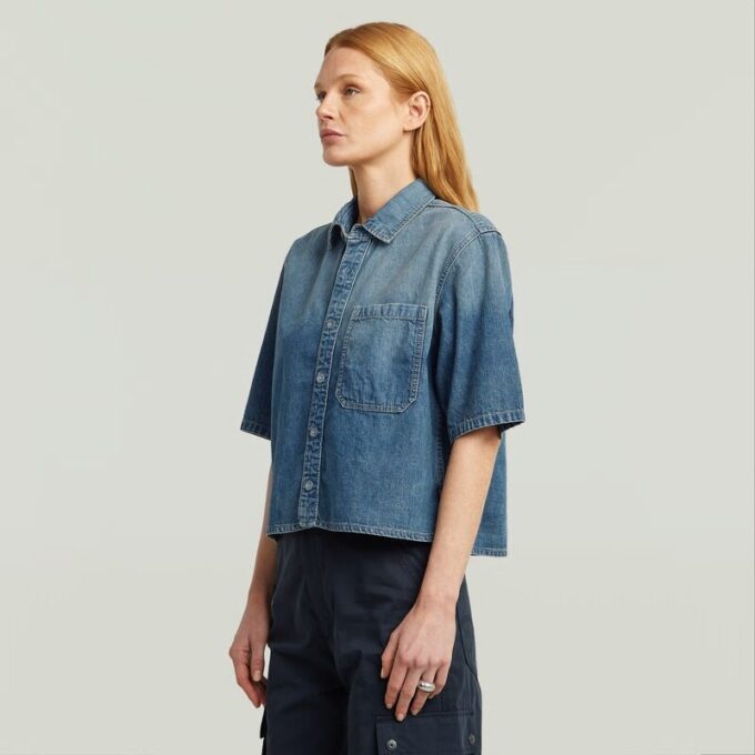 Boxy Relaxed 1-Pocket Shirt