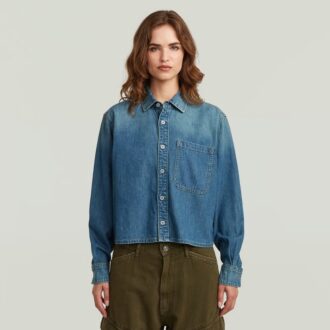 Boxy Relaxed One-Pocket Shirt
