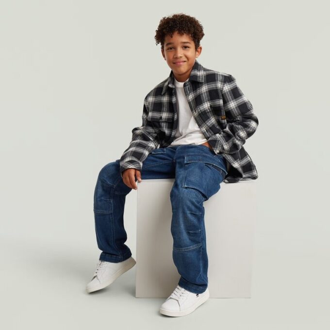 Boys 3D Regular Straight Cargo Jeans Boys 3D Regular Straight Cargo Jeans