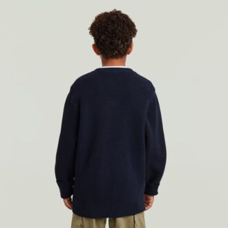 Boys Army V Neck Knit