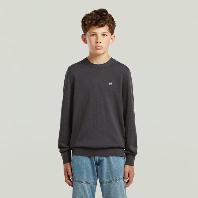Boys Basic Crewknit Sweater Boys Basic Crewknit Sweater