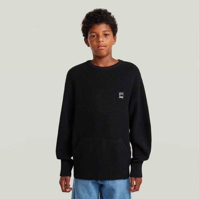Boys Constructed Crew Knit Boys Constructed Crew Knit