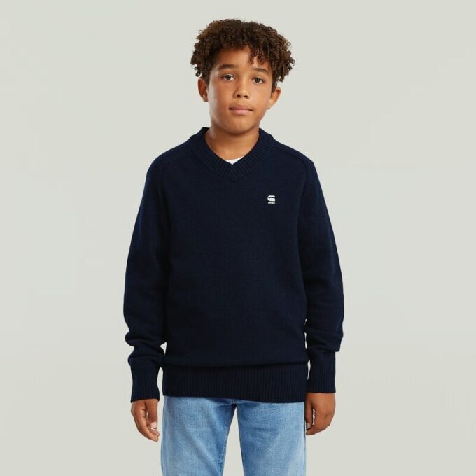 Boys Rag V Neck Knit