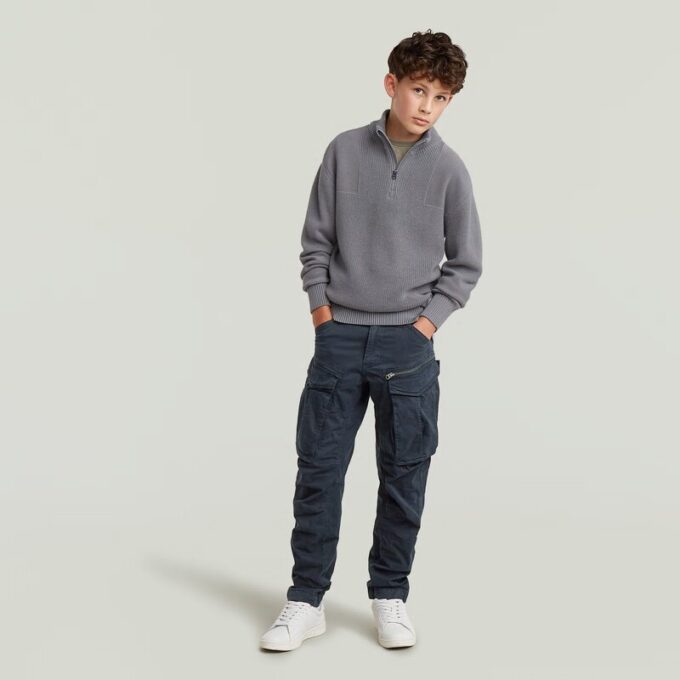 Boys Rovic Zip 3D Regular Tapered Pants Boys Rovic Zip 3D Regular Tapered Pants