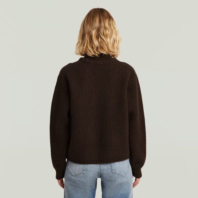 Cable Double Collar Knit