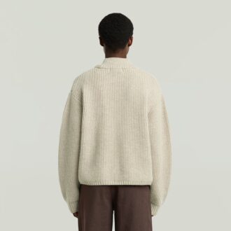 Cable Double Collar Knit