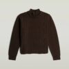 Cable Double Collar Knit