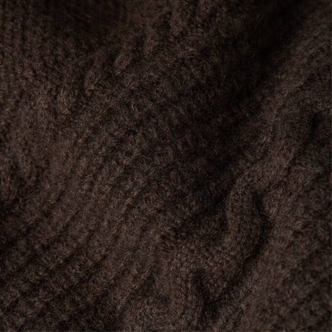 Cable Double Collar Knit