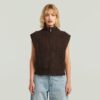 Cable Full Zip Vest Knit