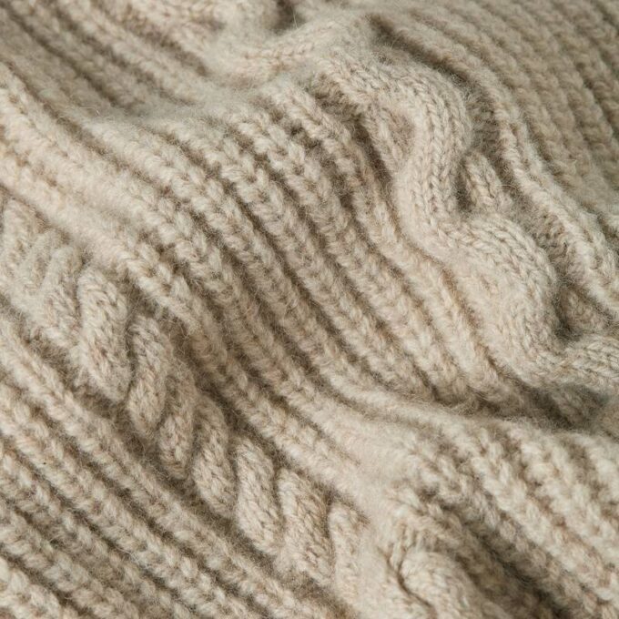 Cable Full Zip Vest Knit