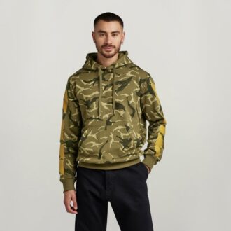 Camo Sleeve Graphic Hoodie