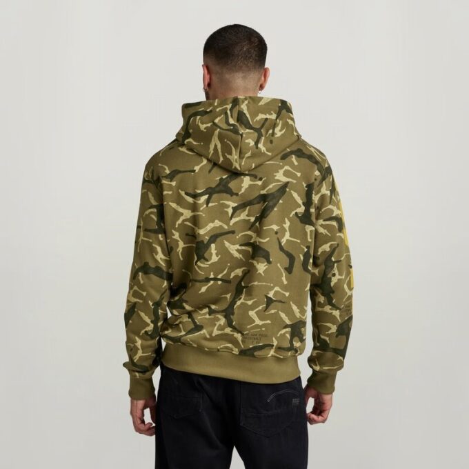 Camo Sleeve Graphic Hoodie