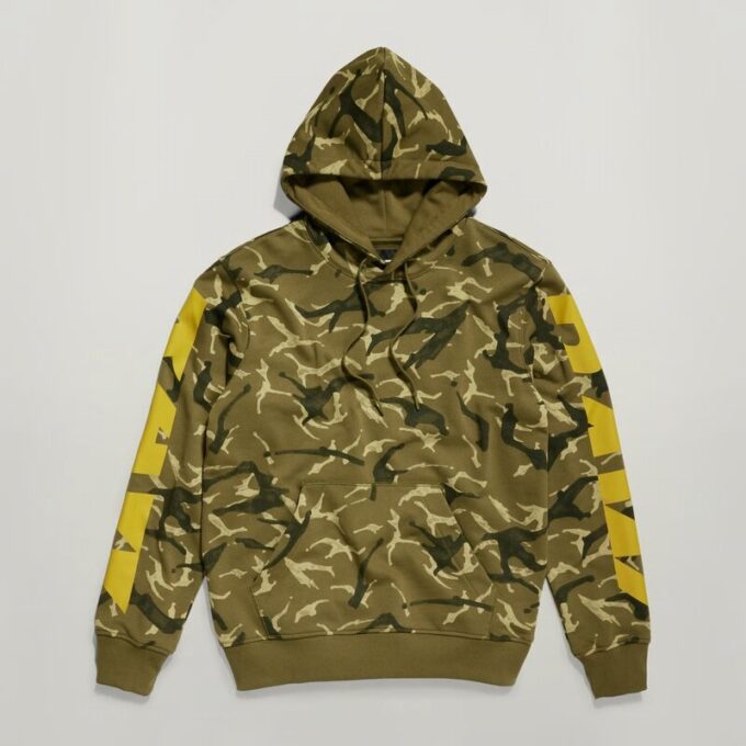 Camo Sleeve Graphic Hoodie