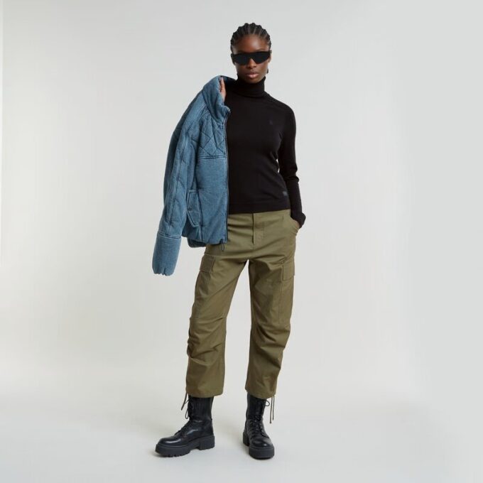 Cargo Cropped Drawcord Pants