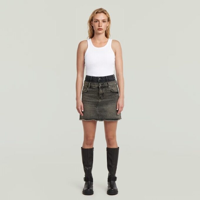 Carter Double Waistband Mini Skirt