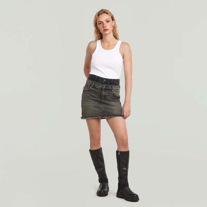 Carter Double Waistband Mini Skirt