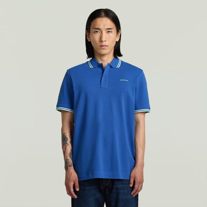 Chest Logo Striped Polo Chest Logo Striped Polo