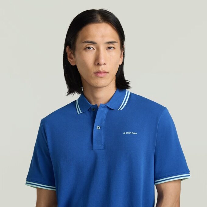 Chest Logo Striped Polo Chest Logo Striped Polo
