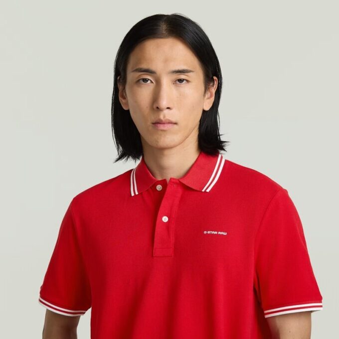 Chest Logo Striped Polo Chest Logo Striped Polo