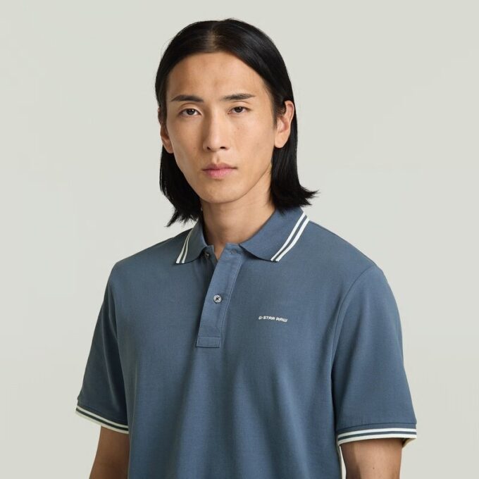 Chest Logo Striped Polo Chest Logo Striped Polo