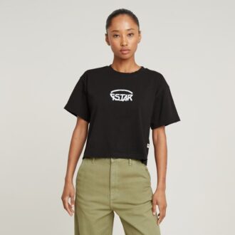 Cropped Logo Relaxed Top