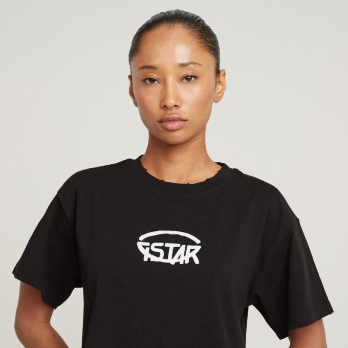 Cropped Logo Relaxed Top