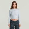 Cropped Mock Slim Top