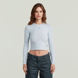 Cropped Mock Slim Top