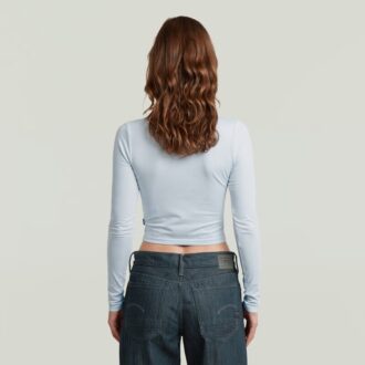 Cropped Mock Slim Top
