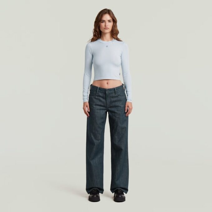 Cropped Mock Slim Top