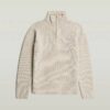 Double Collar Half Zip Knit